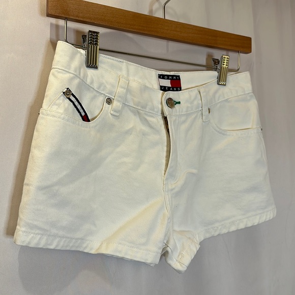 TOMMY JEANS vintage Y2K 90s jean shorts 3 - Picture 2 of 4